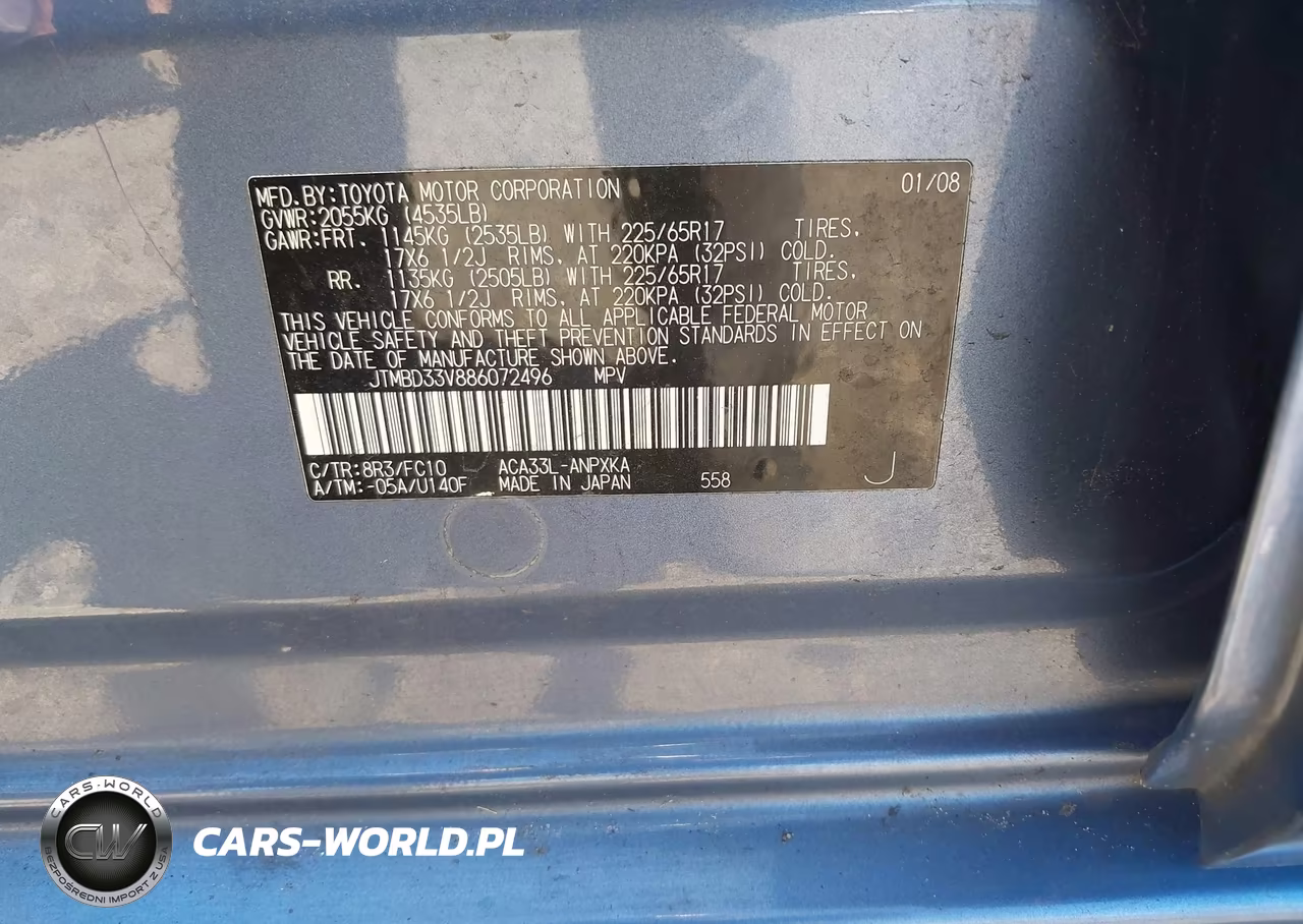 2008 Toyota Rav4 VIN:JTMBD33V886072496 - 9
