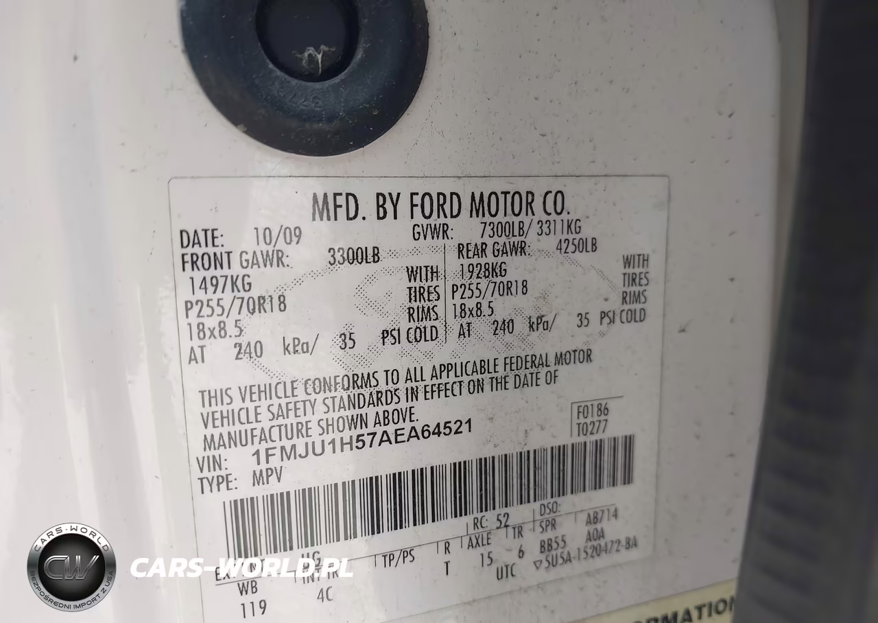 2010 Ford Expedition Eddie Bauer-King Ranch VIN:1FMJU1H57AEA64521 - 9