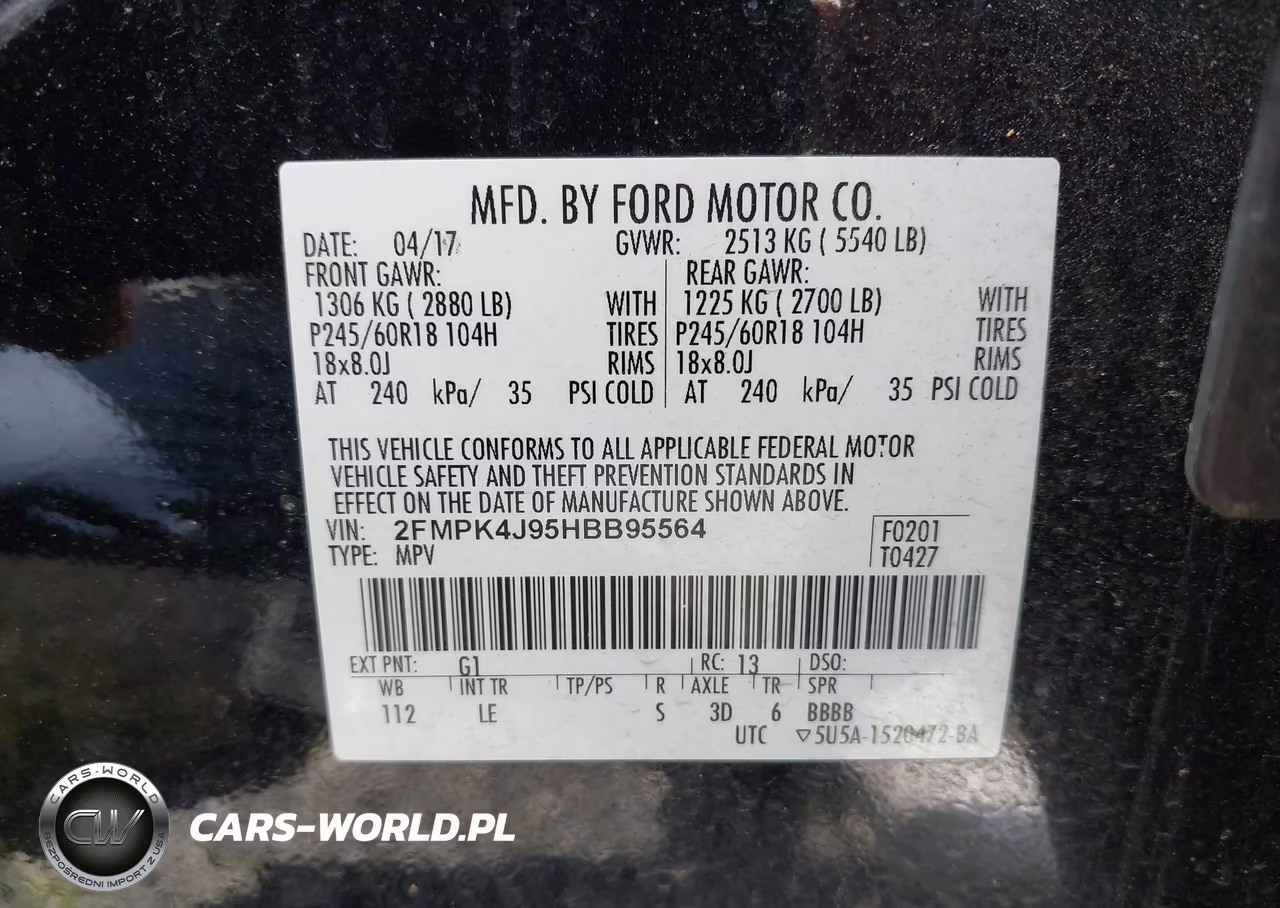 2017 Ford Edge Sel VIN:2FMPK4J95HBB95564 - 9