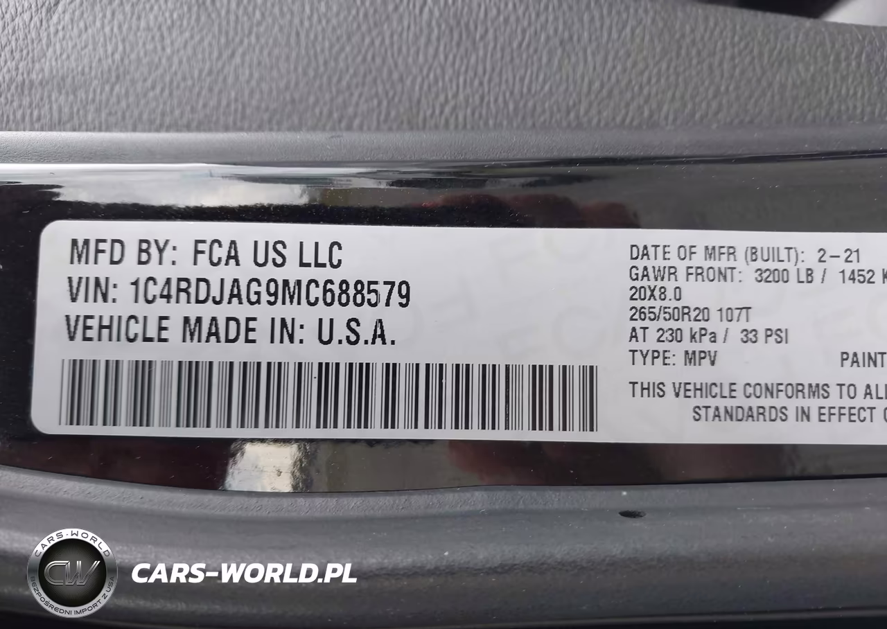 2021 Dodge Durango Sxt Plus Awd VIN:1C4RDJAG9MC688579 - 9