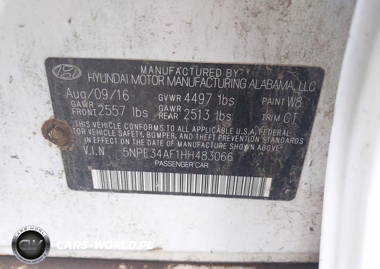 2017 Hyundai Sonata Sport VIN:5NPE34AF1HH483066 - 9