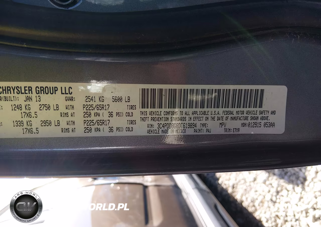 2013 Dodge Journey Sxt VIN:3C4PDDBG8DT619894 - 9