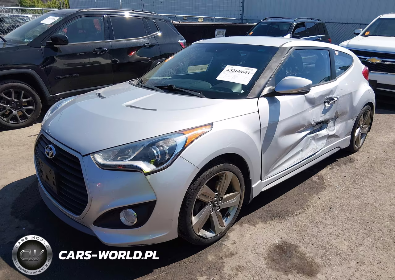 2014 Hyundai Veloster Turbo W-Blue VIN:KMHTC6AE9EU195562 - 2