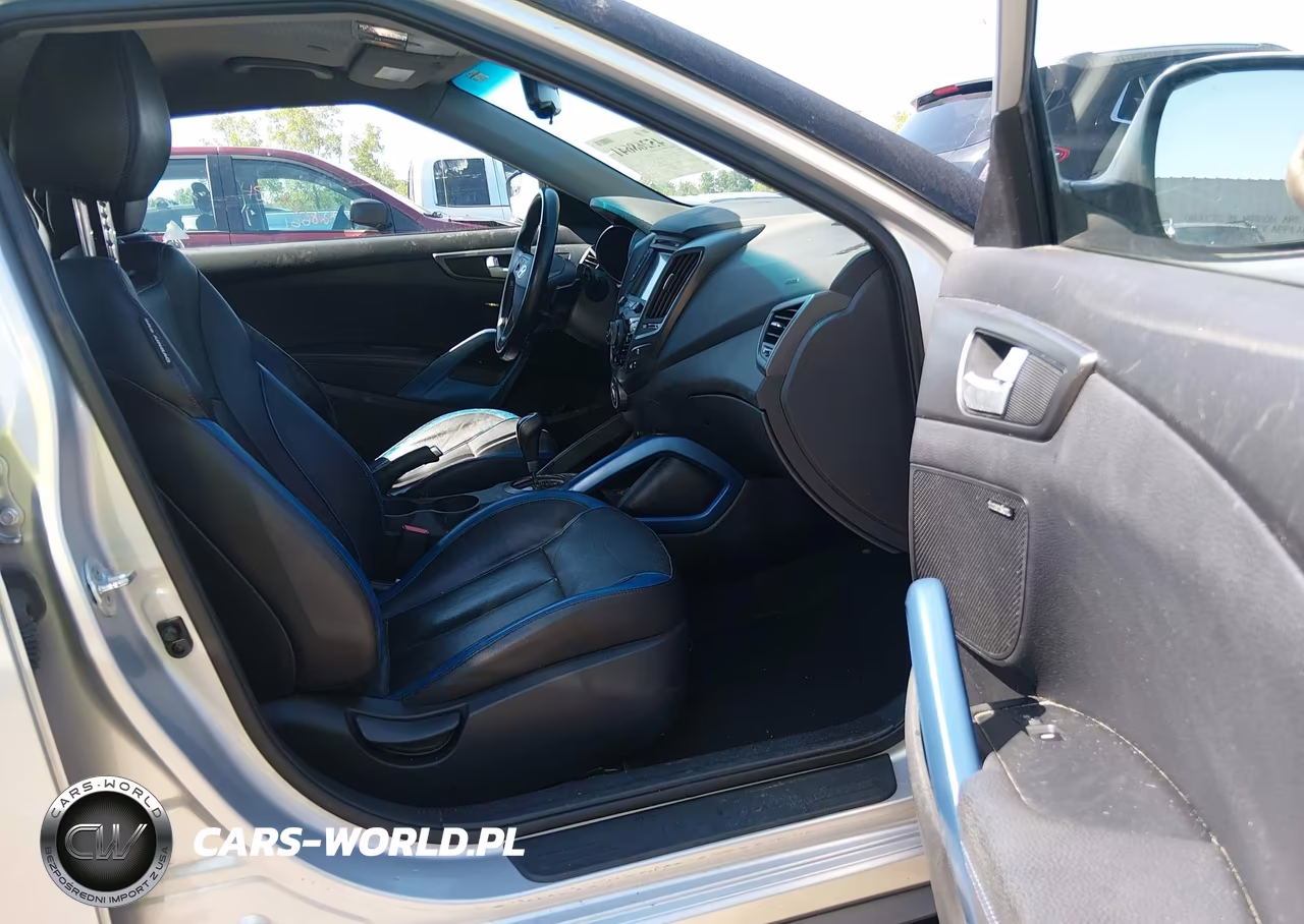 2014 Hyundai Veloster Turbo W-Blue VIN:KMHTC6AE9EU195562 - 5