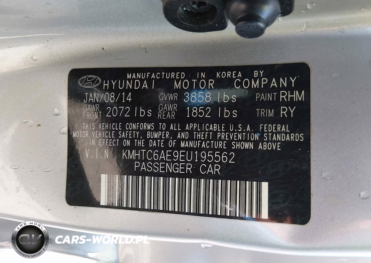 2014 Hyundai Veloster Turbo W-Blue VIN:KMHTC6AE9EU195562 - 9