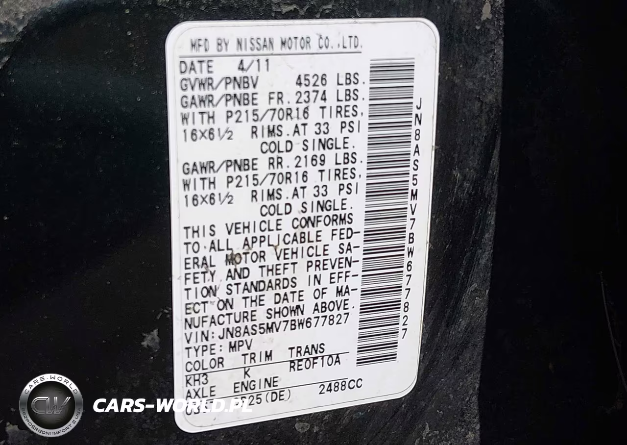 2011 Nissan Rogue S VIN:JN8AS5MV7BW677827 - 9