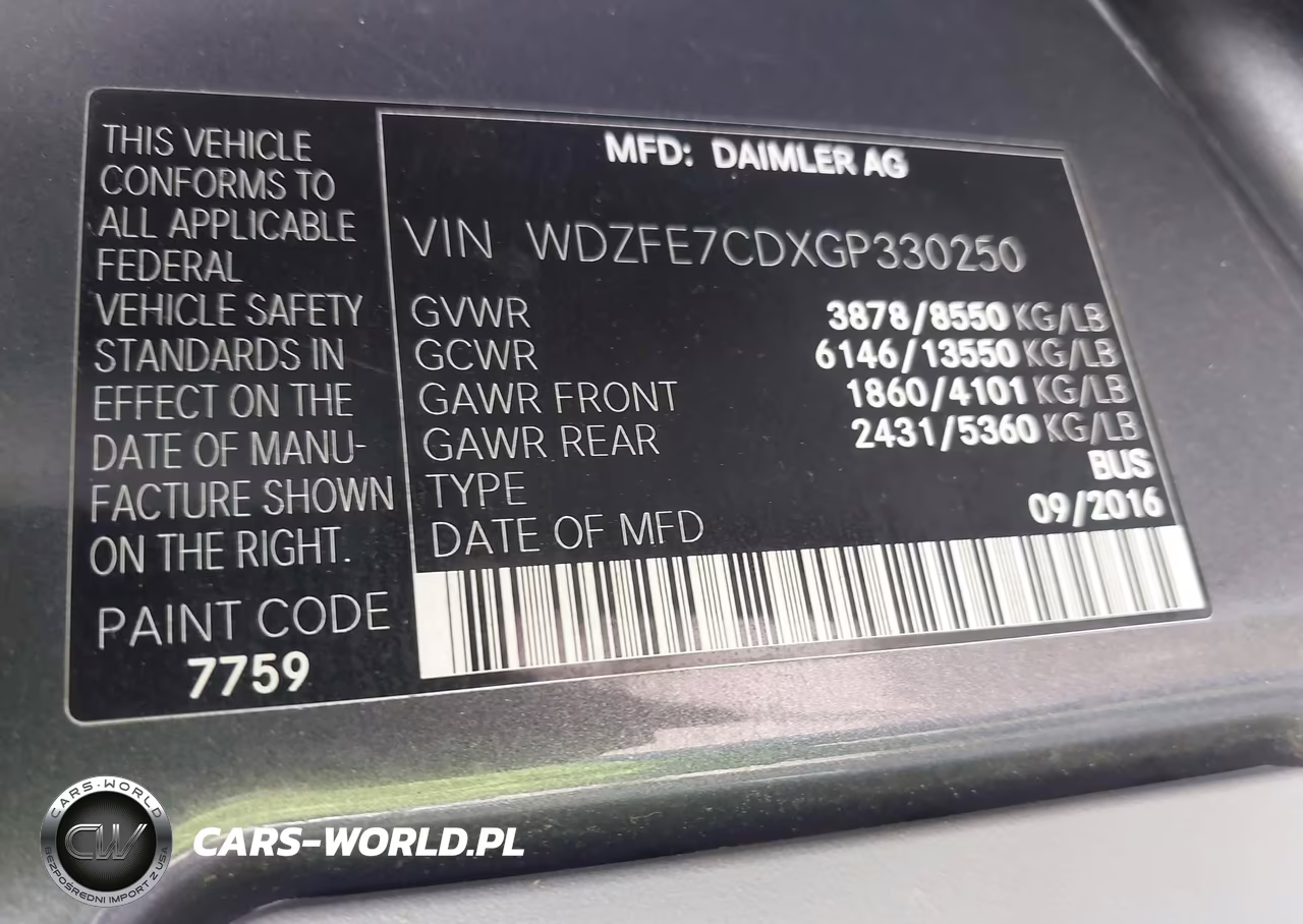 2016 Mercedes-Benz Sprinter 2500 Normal Roof VIN:WDZFE7CDXGP330250 - 9