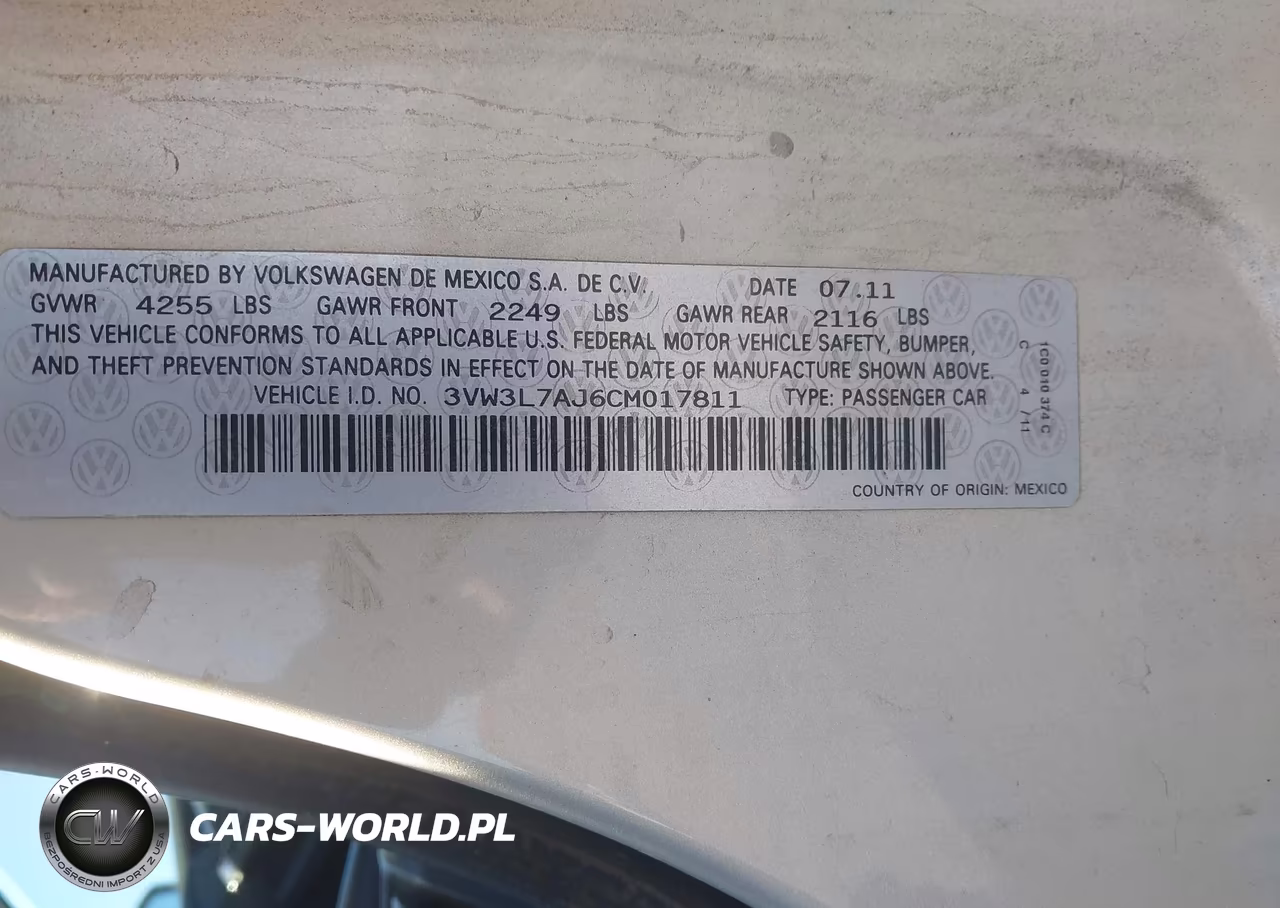 2012 Volkswagen Jetta 2.0L Tdi VIN:3VW3L7AJ6CM017811 - 9