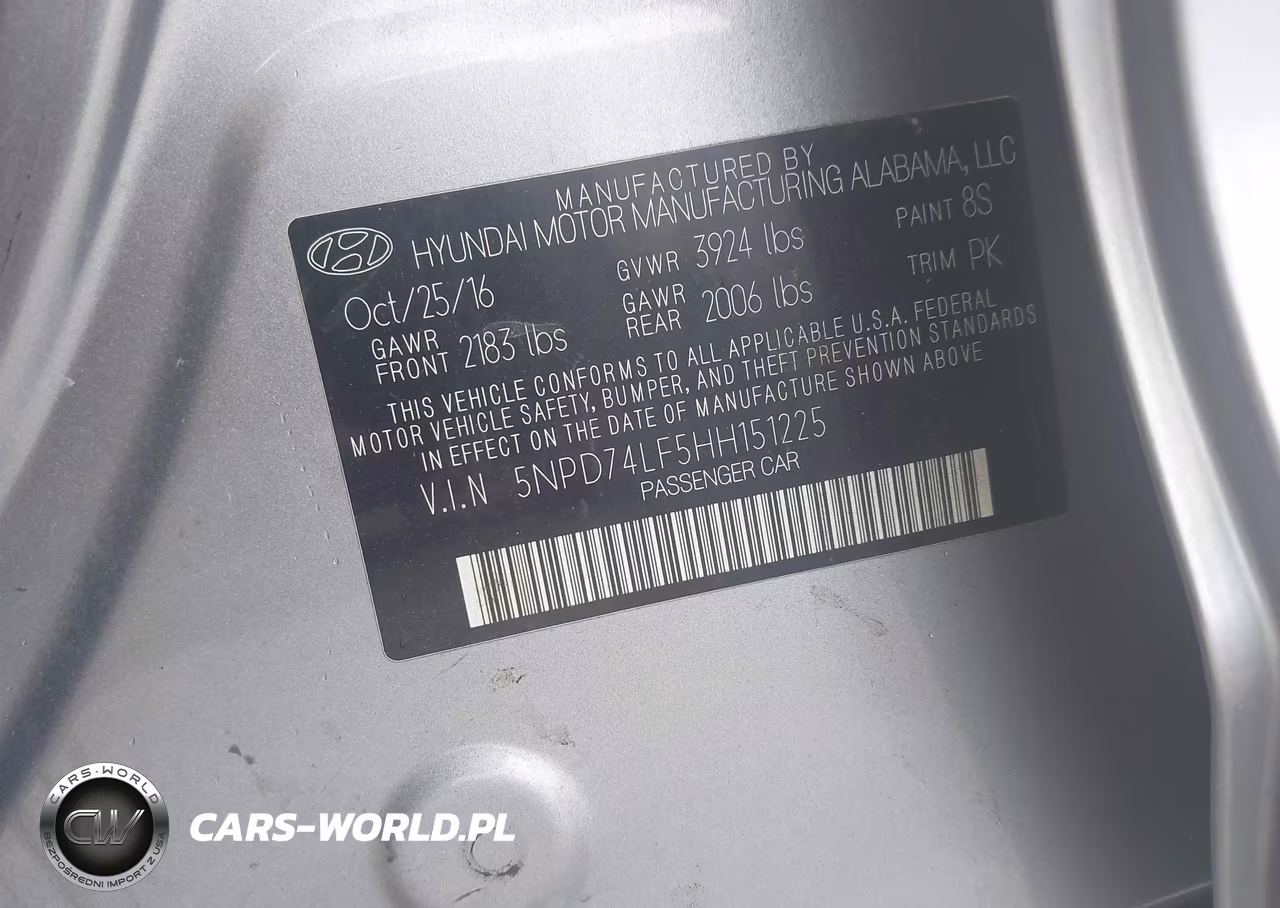 2017 Hyundai Elantra Se VIN:5NPD74LF5HH151225 - 9