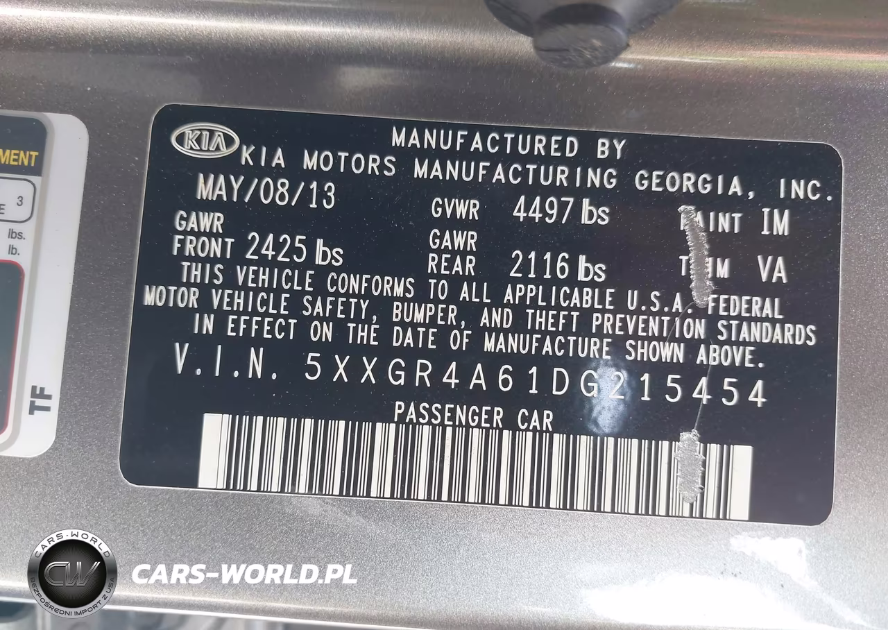 2013 Kia Optima Sx VIN:5XXGR4A61DG215454 - 9