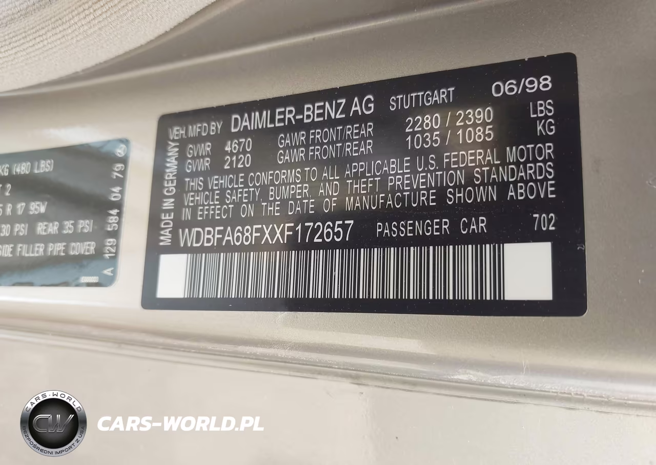 1999 Mercedes-Benz Sl-Class VIN:WDBFA68FXXF172657 - 9