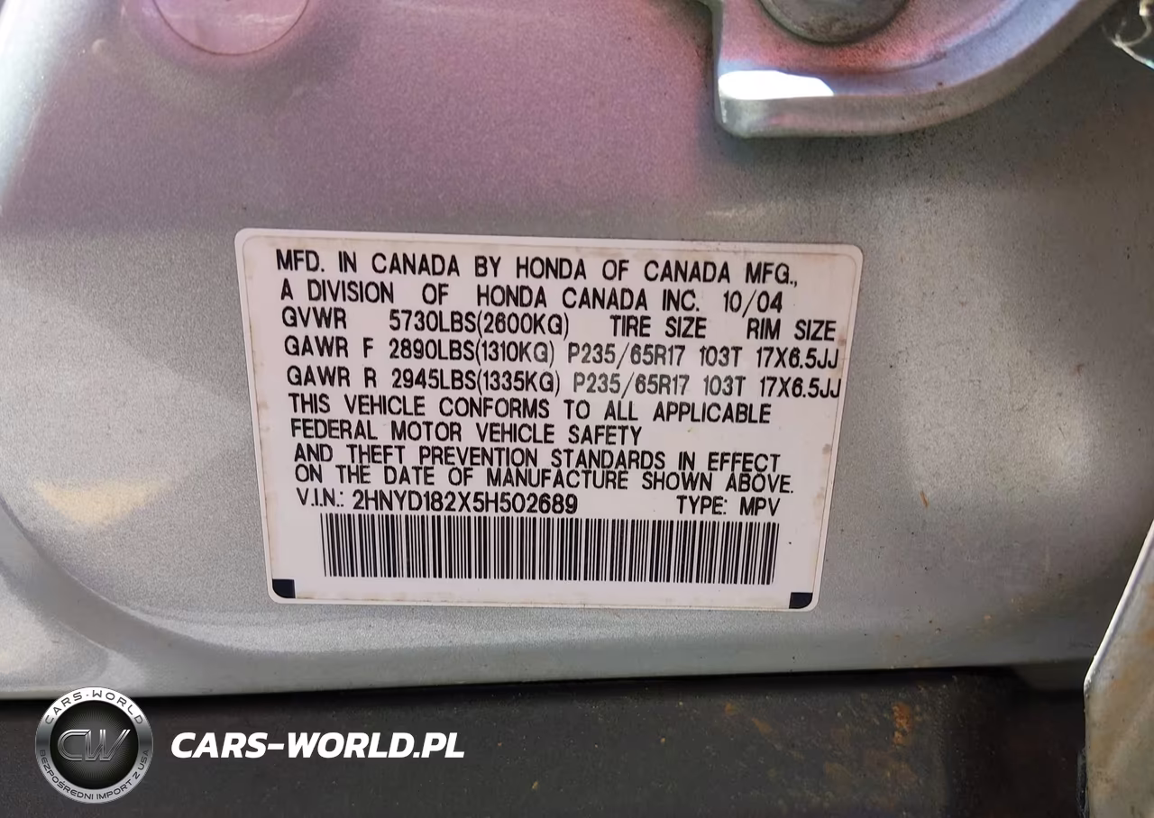 2005 Acura Mdx VIN:2HNYD182X5H502689 - 9