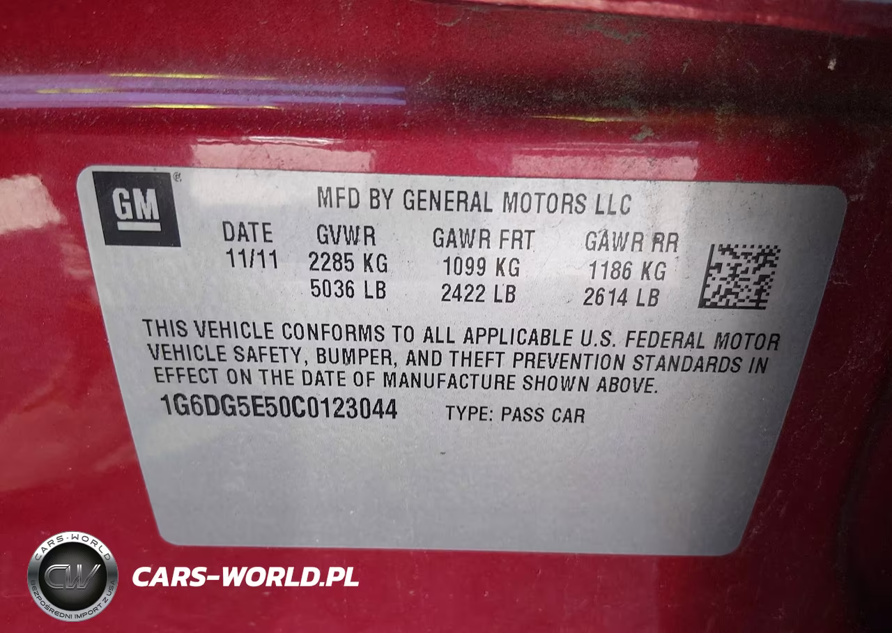 2012 Cadillac Cts Luxury VIN:1G6DG5E50C0123044 - 9