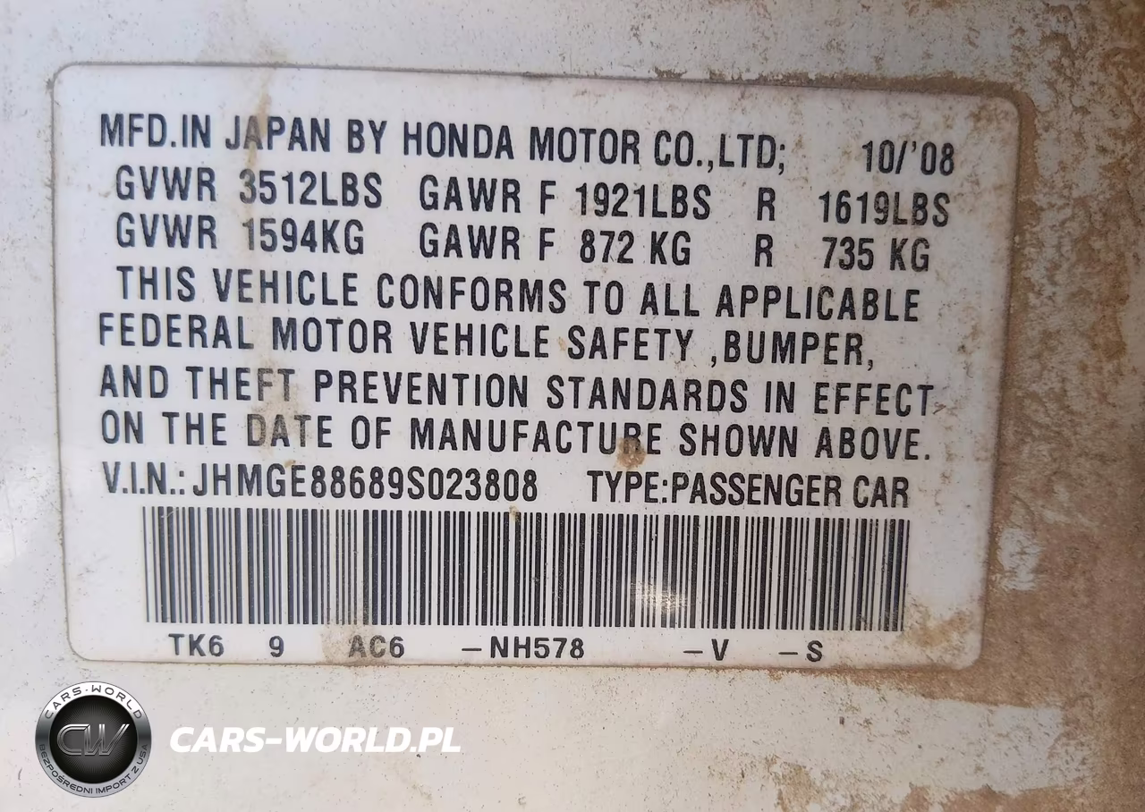 2009 Honda Fit Sport VIN:JHMGE88689S023808 - 9