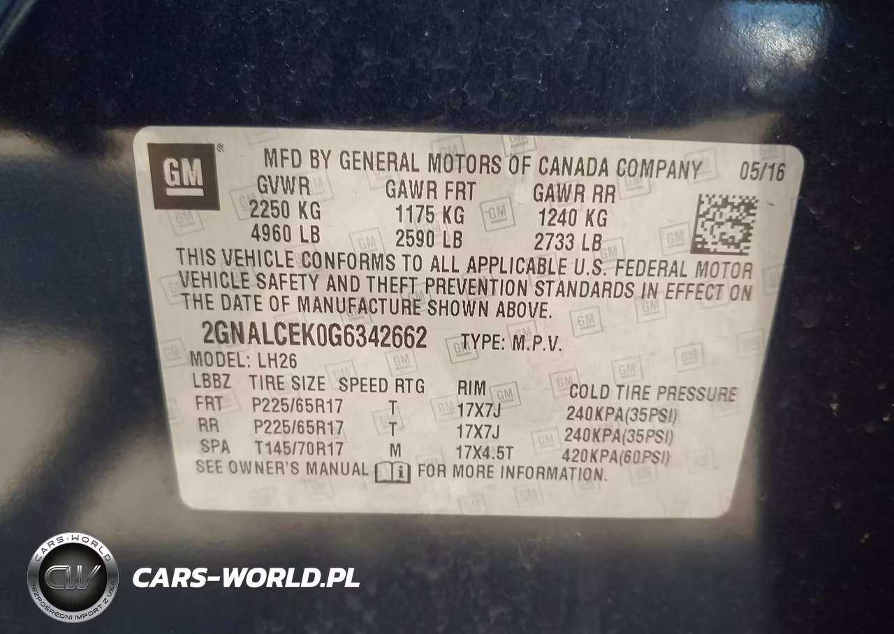 2016 Chevrolet Equinox Lt VIN:2GNALCEK0G6342662 - 9