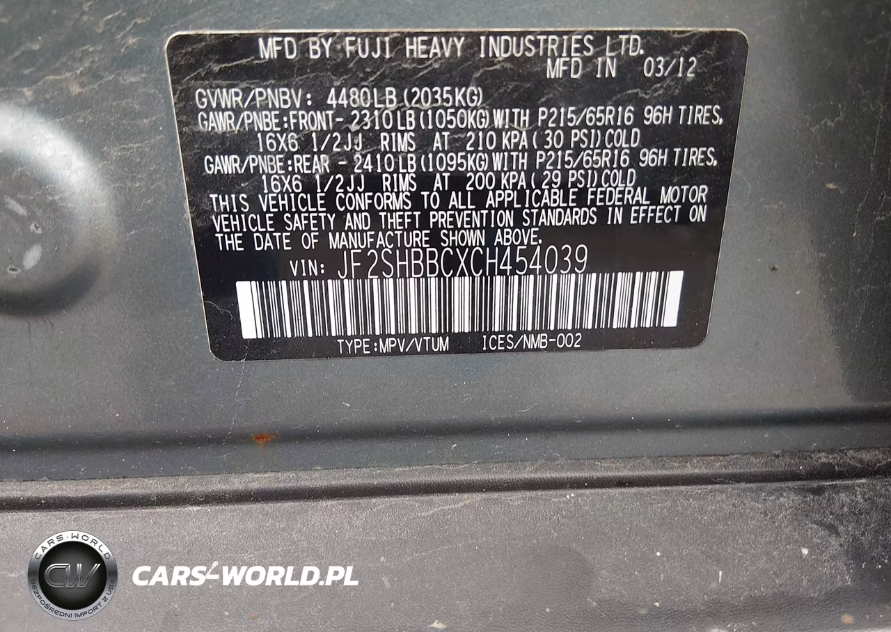 2012 Subaru Forester 2.5X VIN:JF2SHBBCXCH454039 - 9