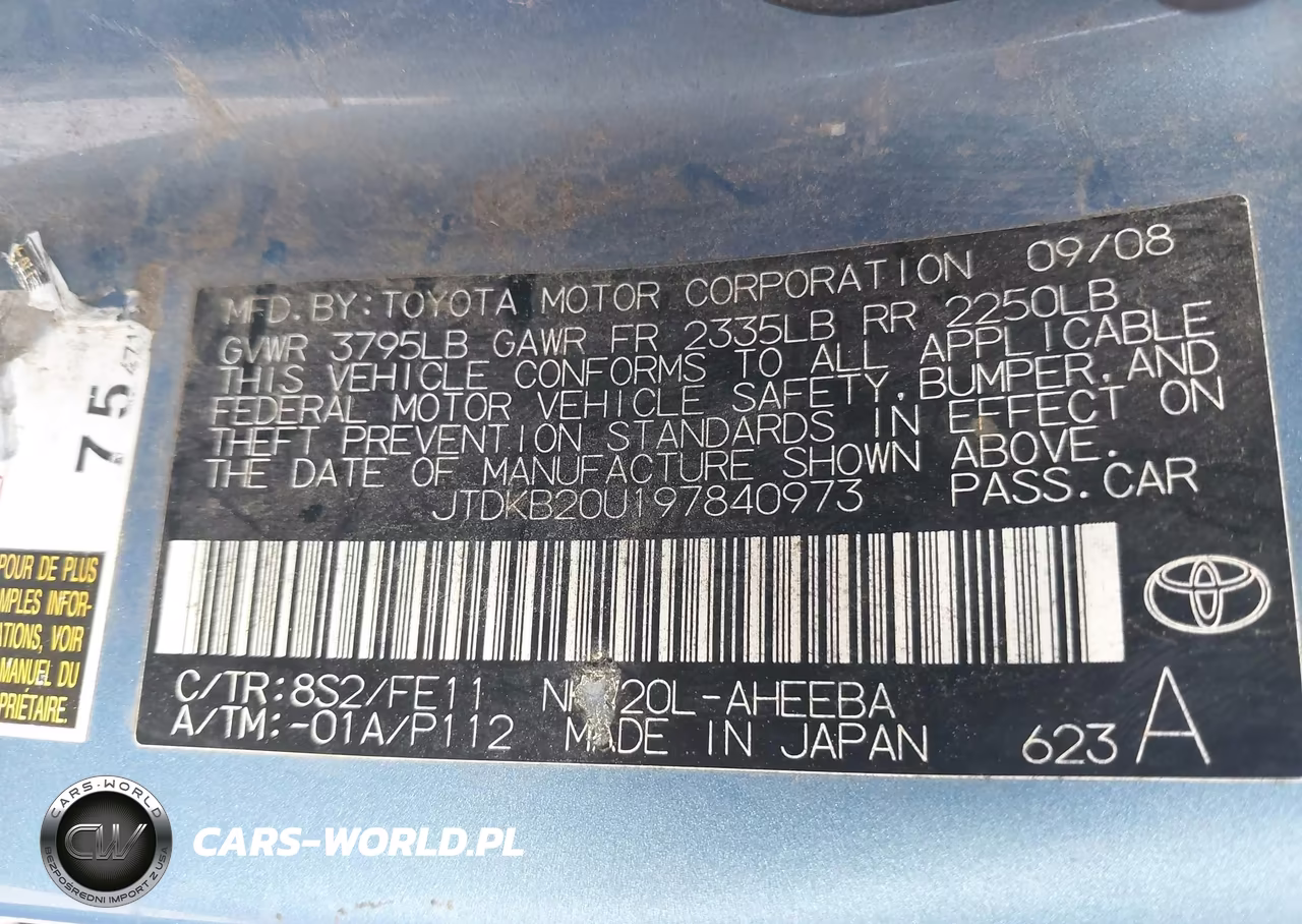 2009 Toyota Prius VIN:JTDKB20U197840973 - 9