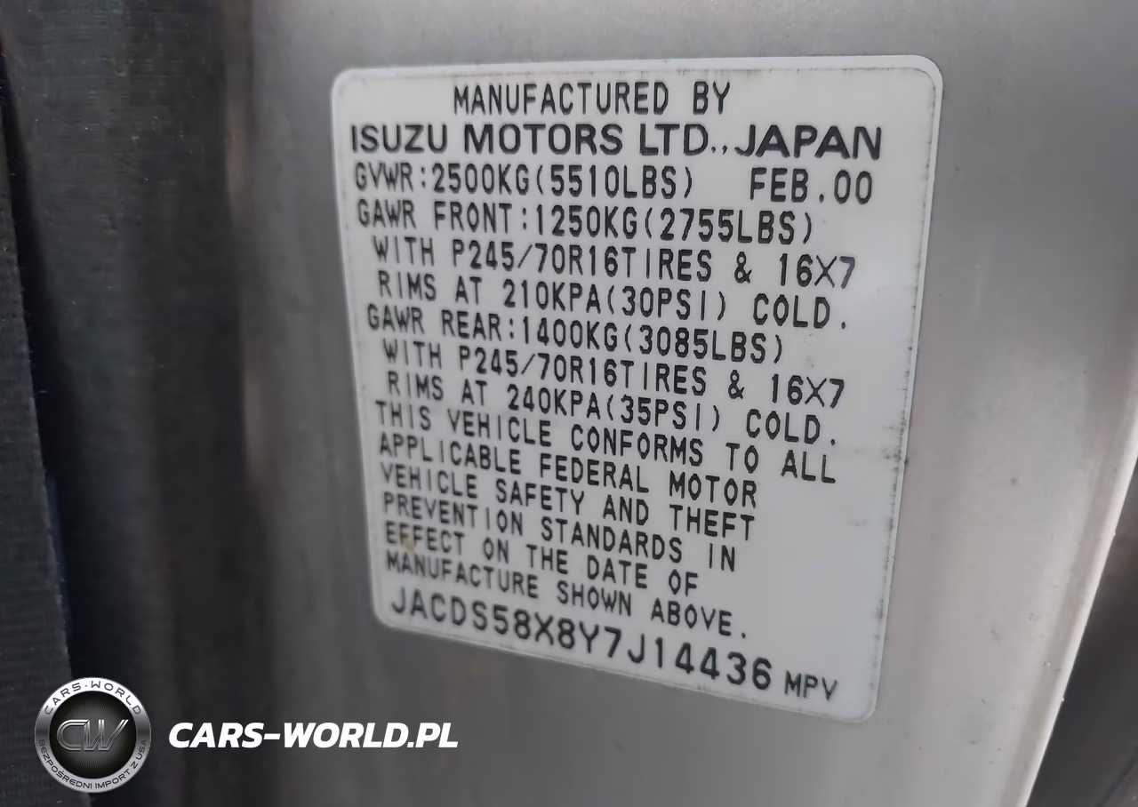 2000 Isuzu Trooper Limited-Ls-S VIN:JACDS58X8Y7J14436 - 9