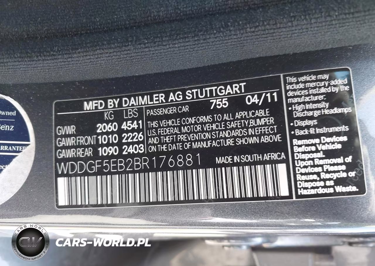 2011 Mercedes-Benz C 300 Sport VIN:WDDGF5EB2BR176881 - 9