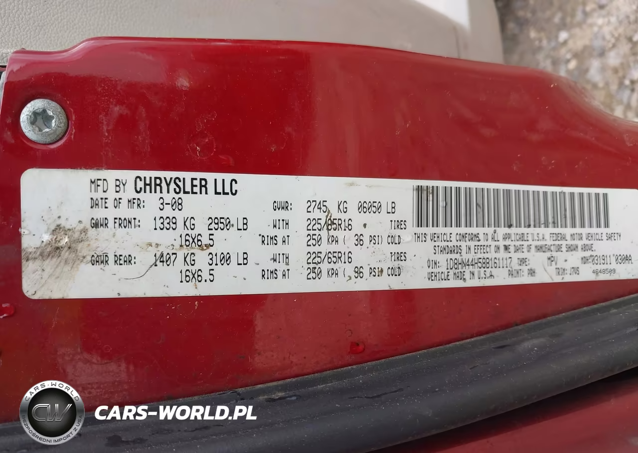 2008 Dodge Grand Caravan Se VIN:1D8HN44H58B161117 - 9