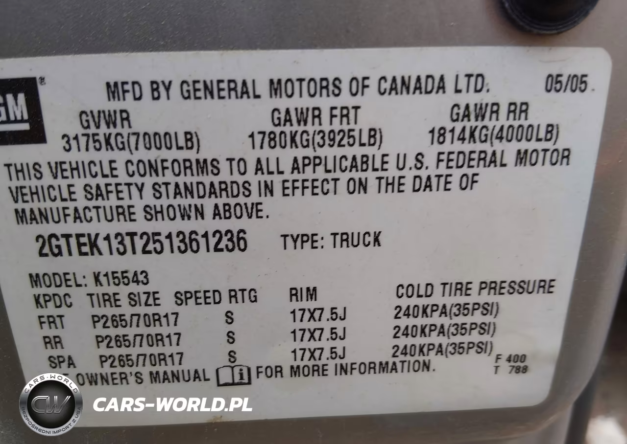 2005 GMC Sierra 1500 Sle VIN:2GTEK13T251361236 - 9