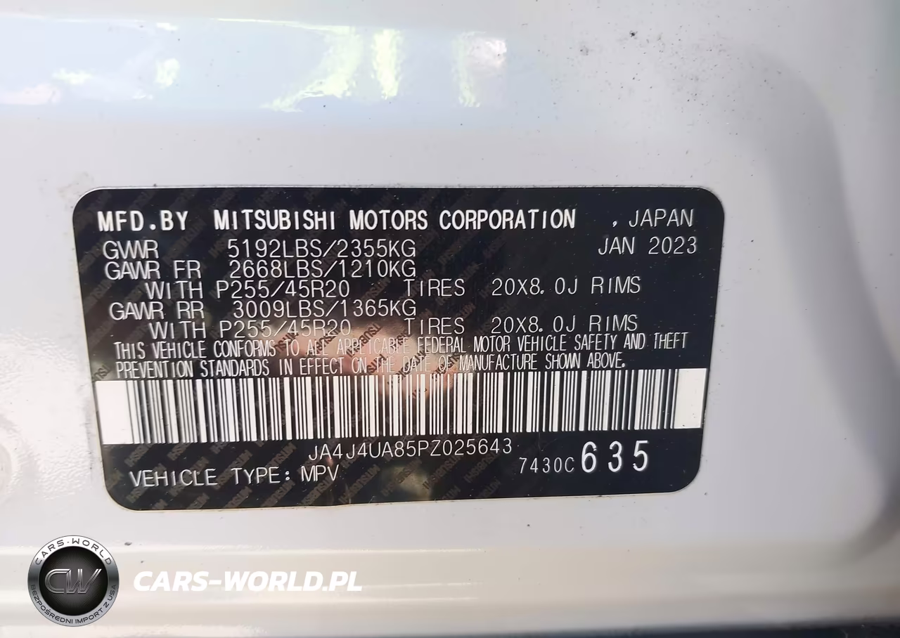 2023 Mitsubishi Outlander Ralliart S-Awc-Se 2.5 S-Awc-Se Black Edition S-Awc-Se Special Editiont S-Awc VIN:JA4J4UA85PZ025643 - 9
