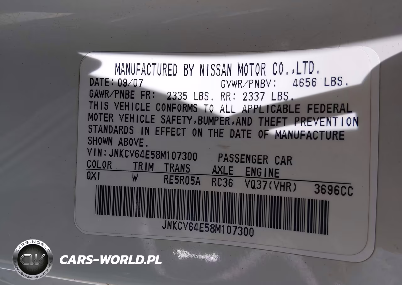 2008 Infiniti G37 Journey VIN:JNKCV64E58M107300 - 9