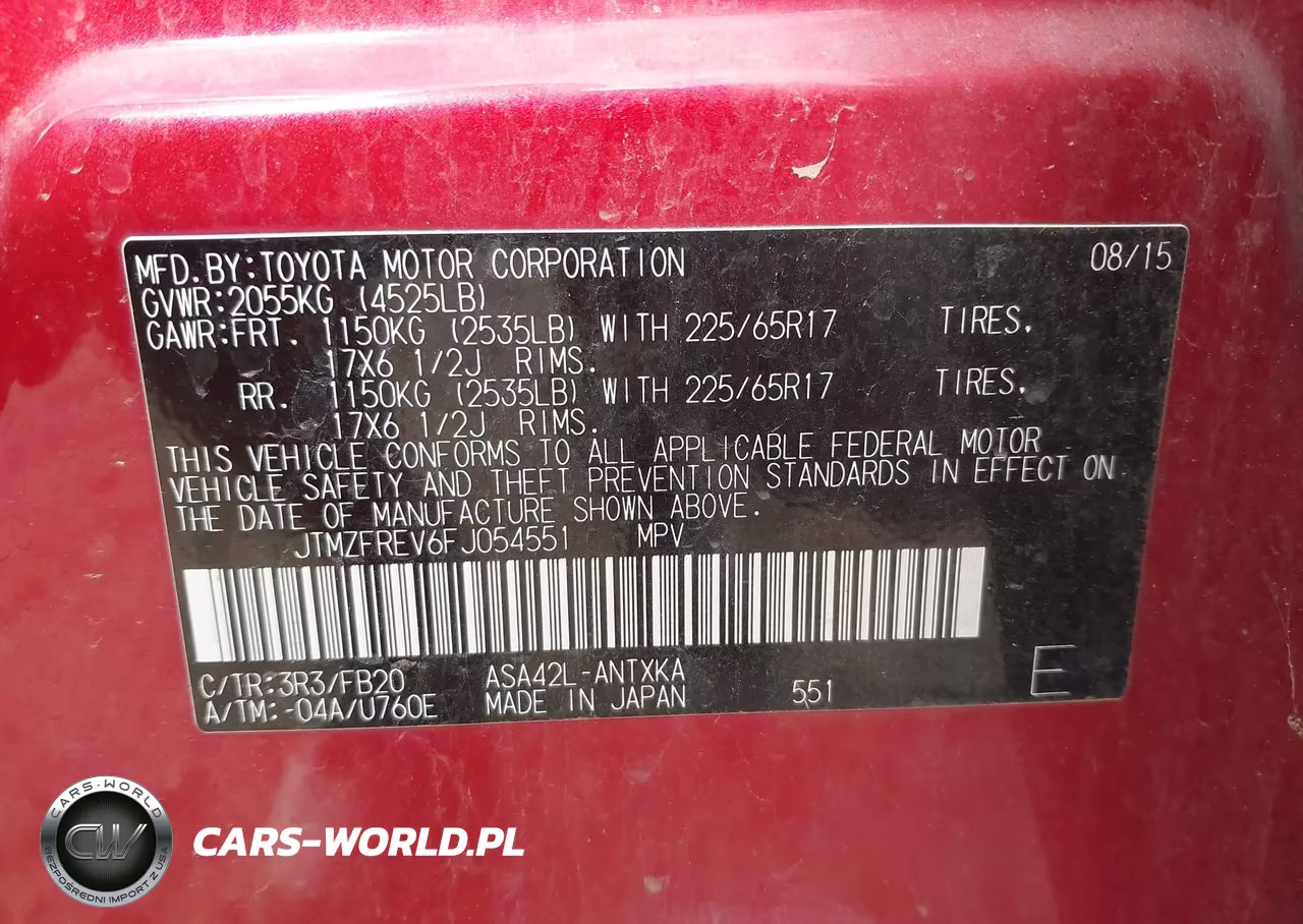 2015 Toyota Rav4 Le VIN:JTMZFREV6FJ054551 - 9