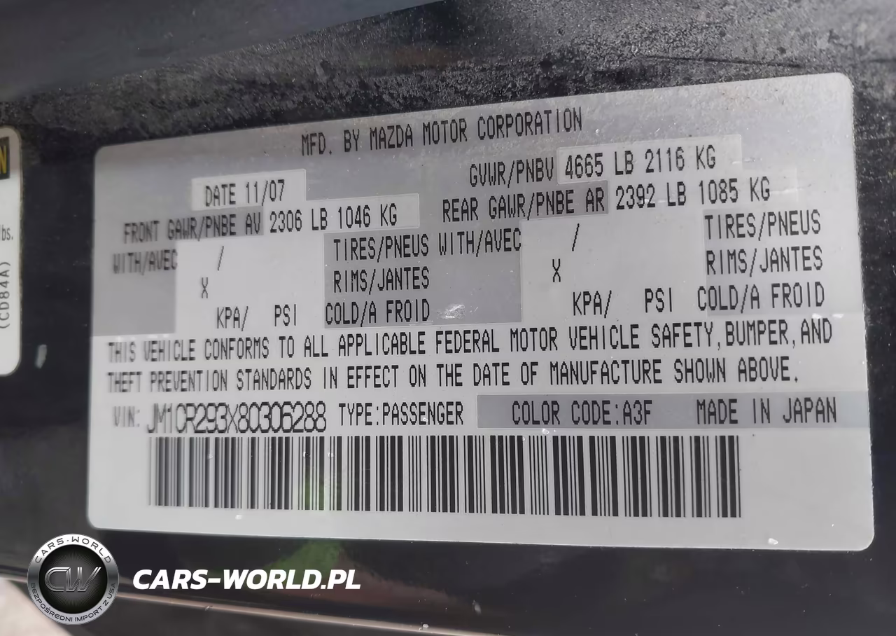 2008 Mazda Mazda5 Sport VIN:JM1CR293X80306288 - 9