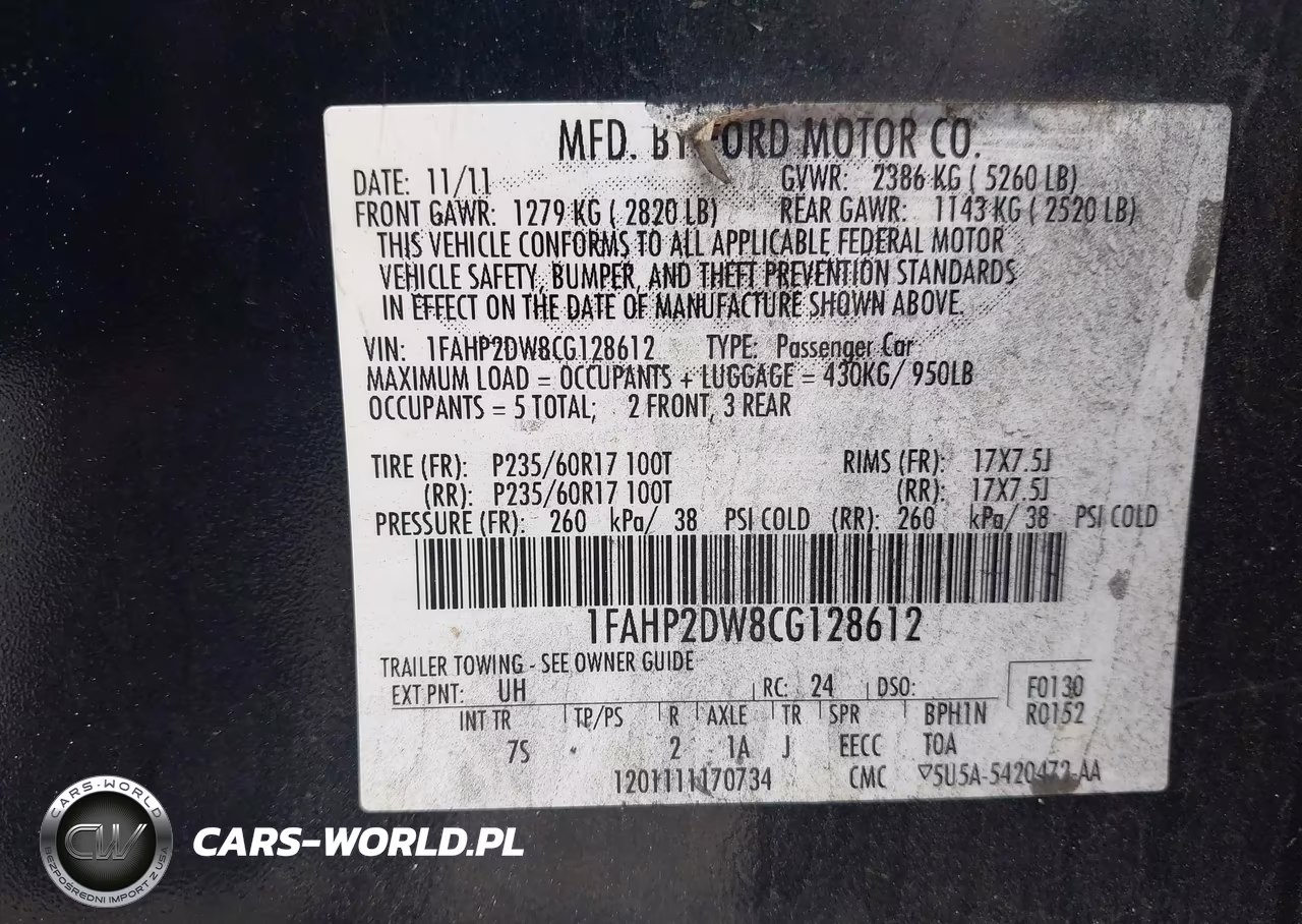 2012 Ford Taurus Se VIN:1FAHP2DW8CG128612 - 9