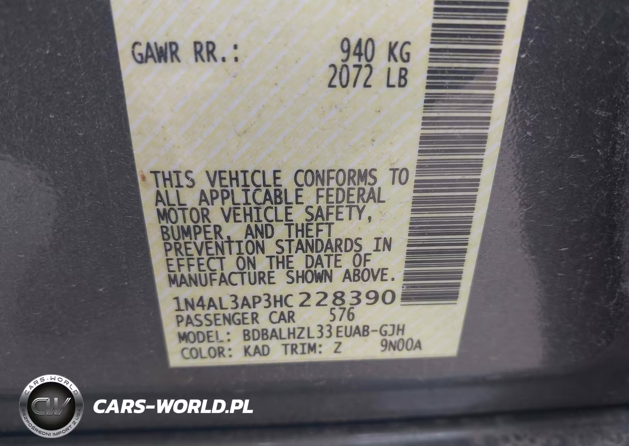 2017 Nissan Altima 2.5 Sr VIN:1N4AL3AP3HC228390 - 9