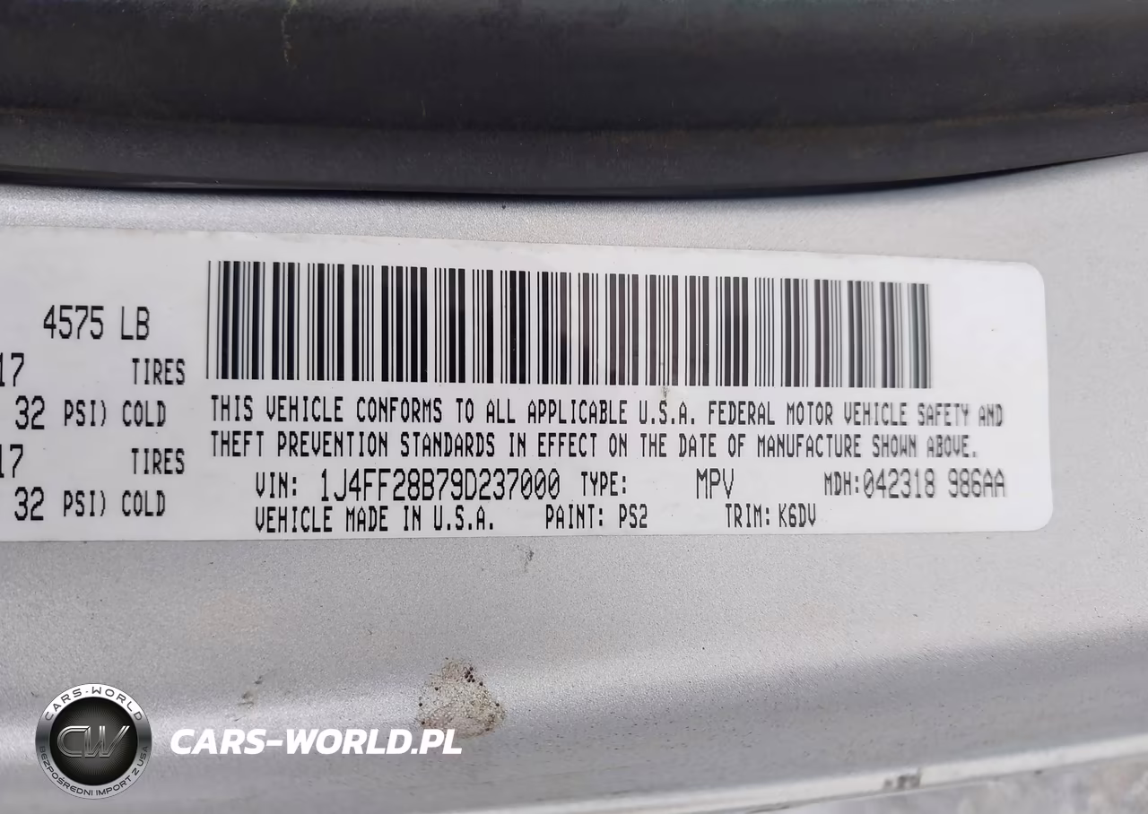 2009 Jeep Patriot Sport VIN:1J4FF28B79D237000 - 9