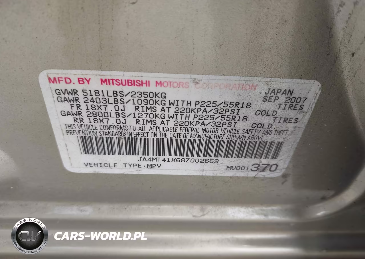 2008 Mitsubishi Outlander Xls VIN:JA4MT41X68Z002669 - 9
