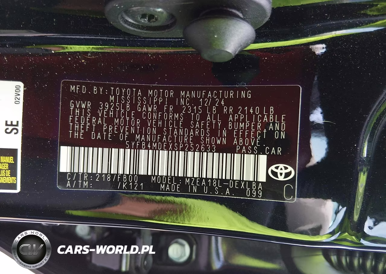 2025 Toyota Corolla Le VIN:5YFB4MDEXSP252633 - 9
