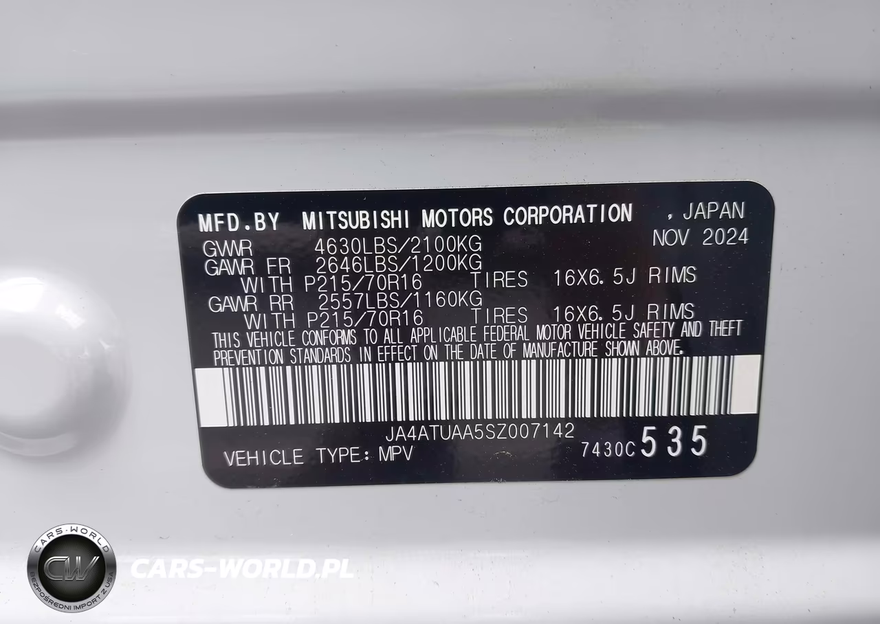 2025 Mitsubishi Eclipse Cross Es S-Awc VIN:JA4ATUAA5SZ007142 - 9