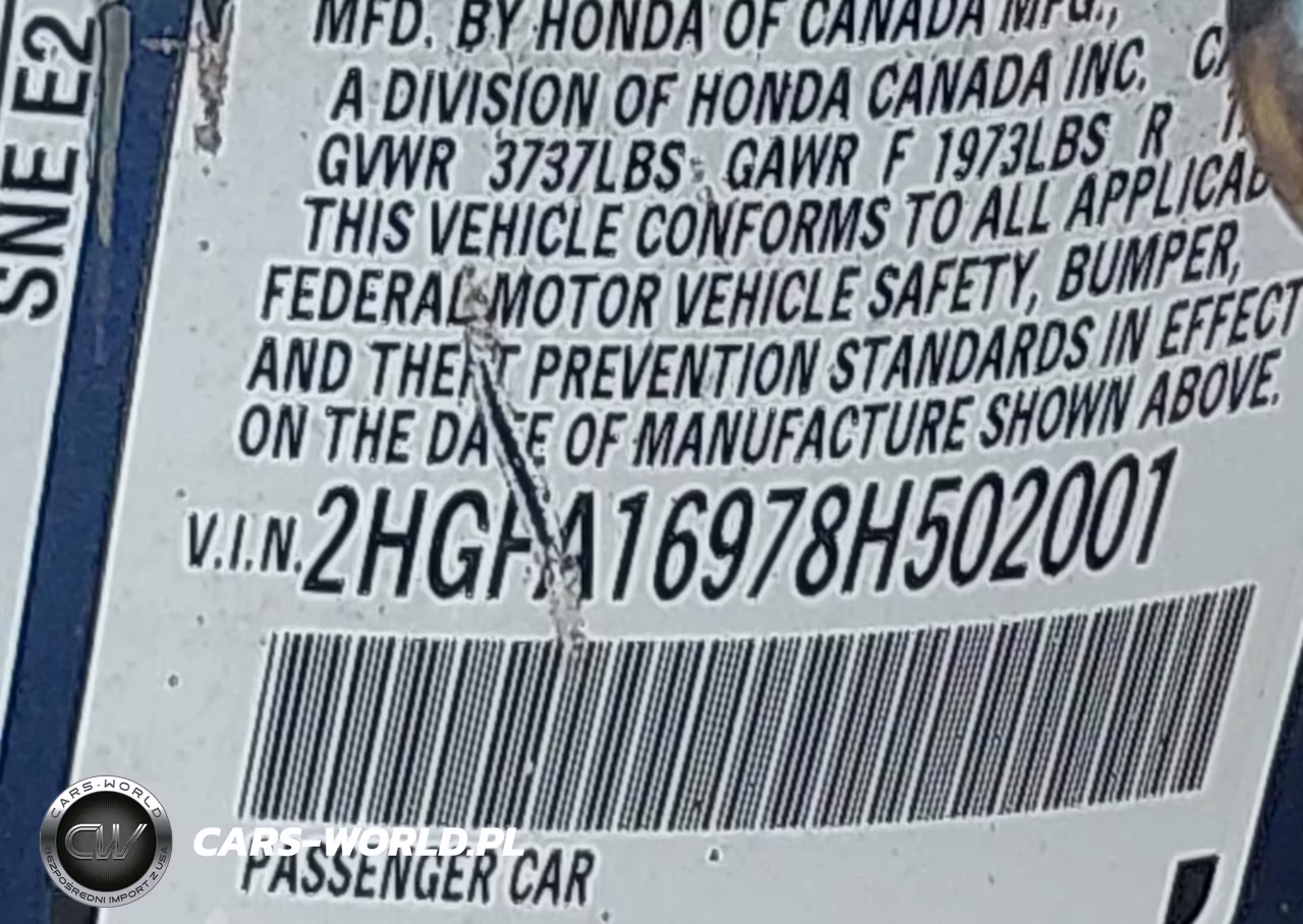 2008 Honda Civic Ex-L VIN:2HGFA16978H502001 - 9