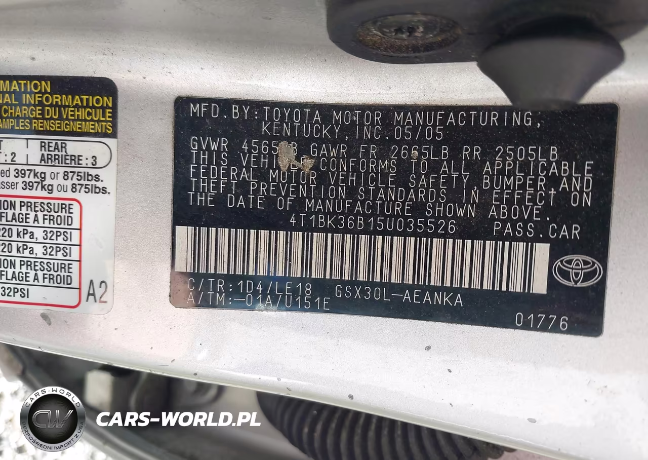 2005 Toyota Avalon Touring VIN:4T1BK36B15U035526 - 9