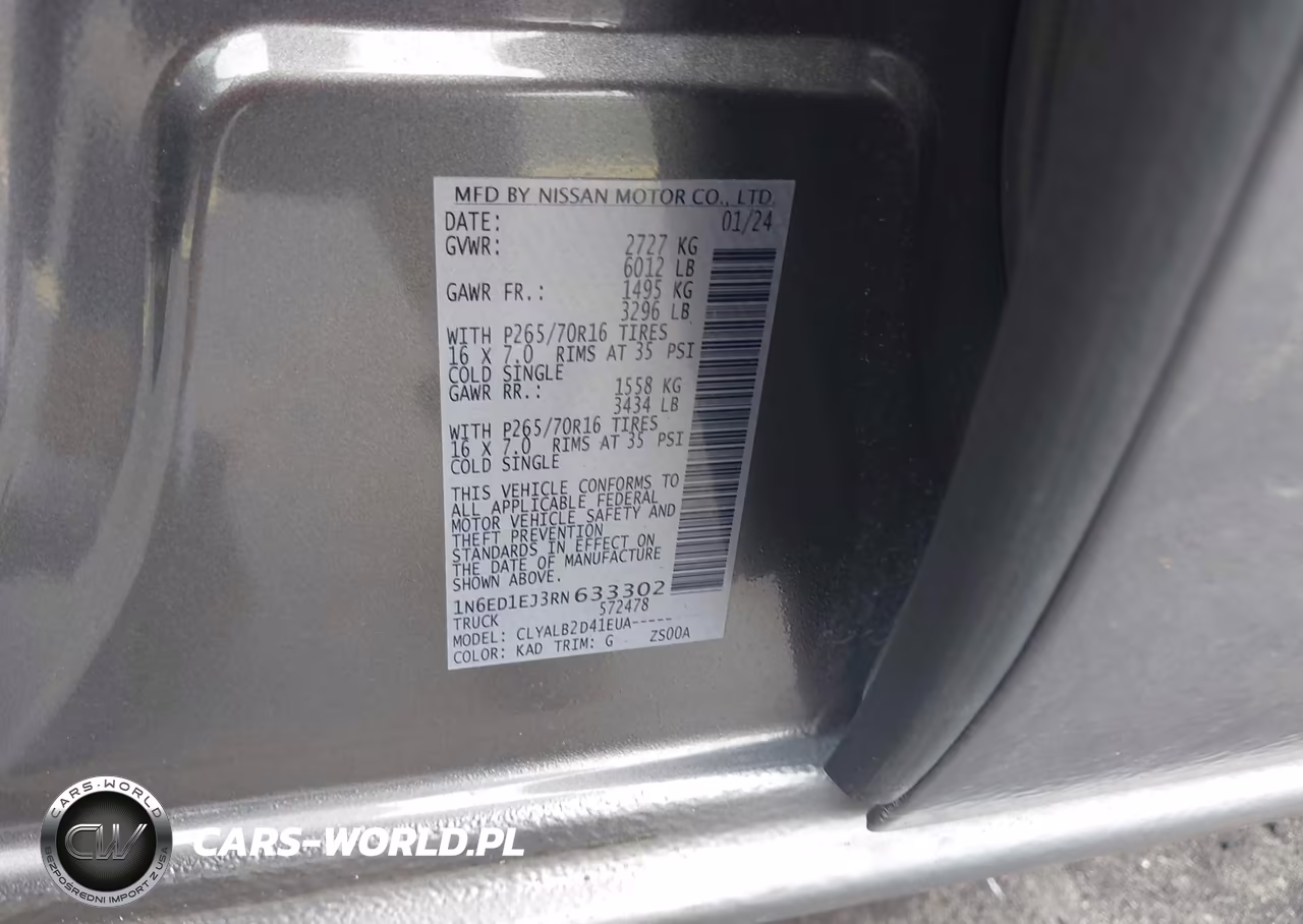 2024 Nissan Frontier Sv 4X2 VIN:1N6ED1EJ3RN633302 - 9