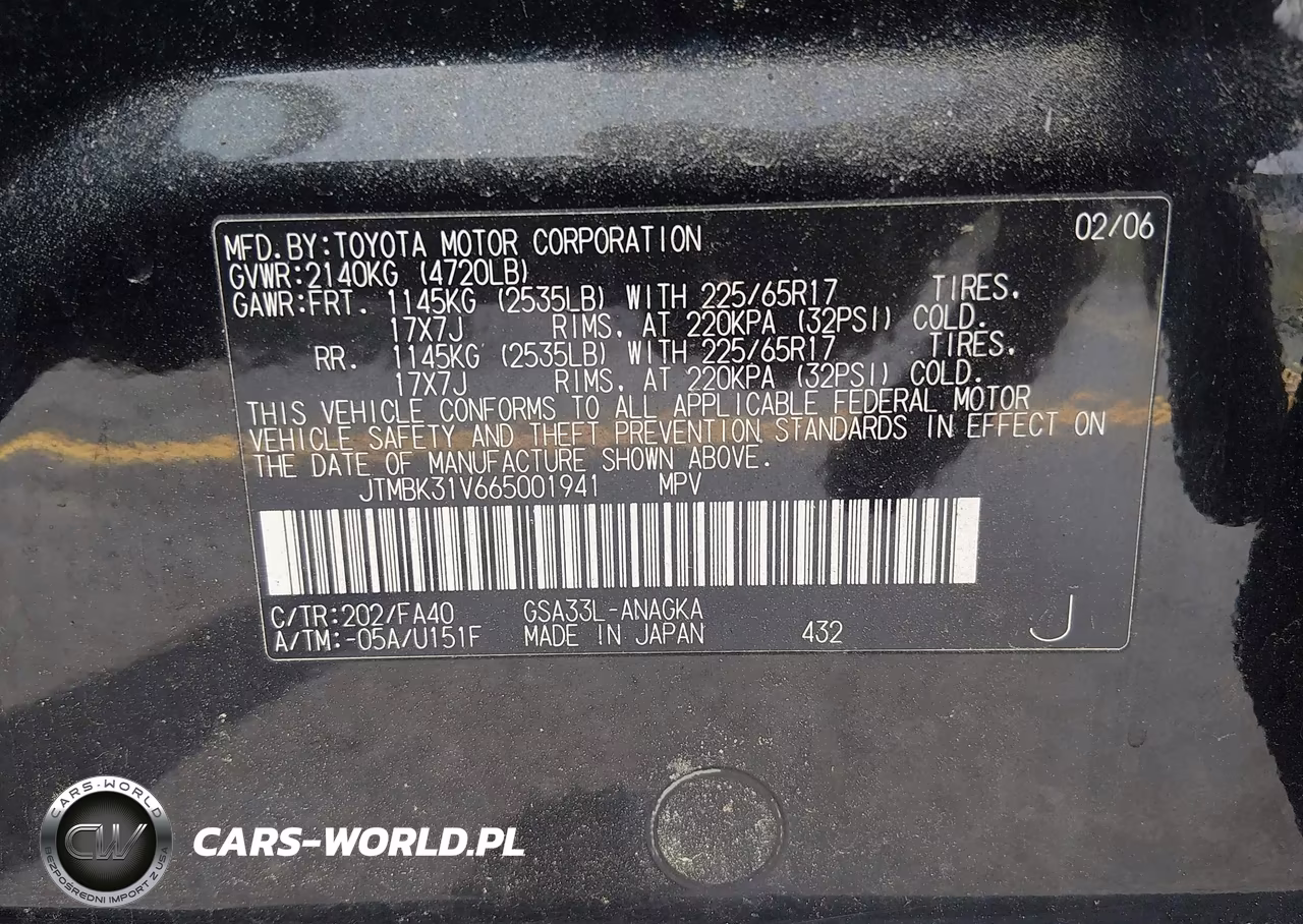 2006 Toyota Rav4 Limited V6 VIN:JTMBK31V665001941 - 9