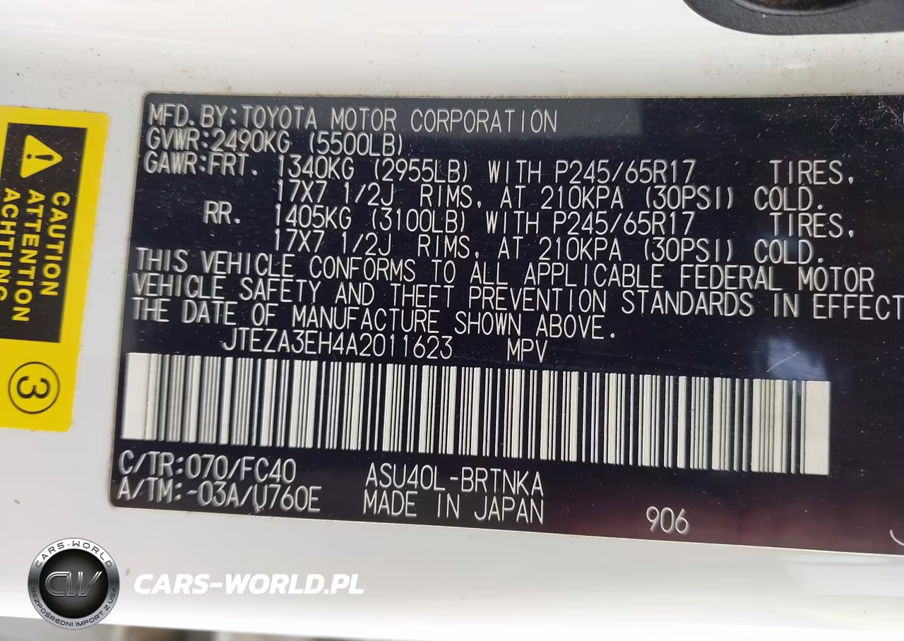 2010 Toyota Highlander VIN:JTEZA3EH4A2011623 - 9