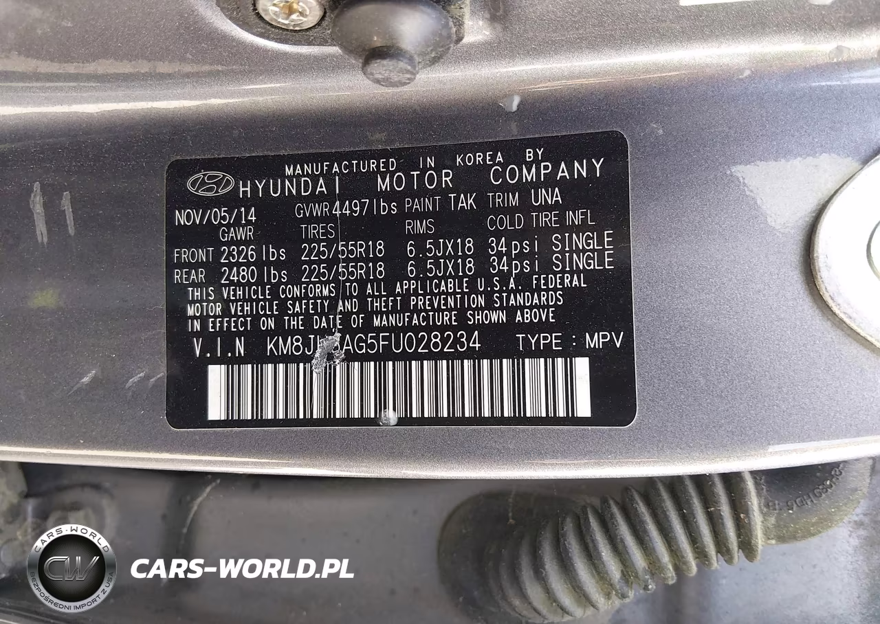 2015 Hyundai Tucson Limited VIN:KM8JU3AG5FU028234 - 9