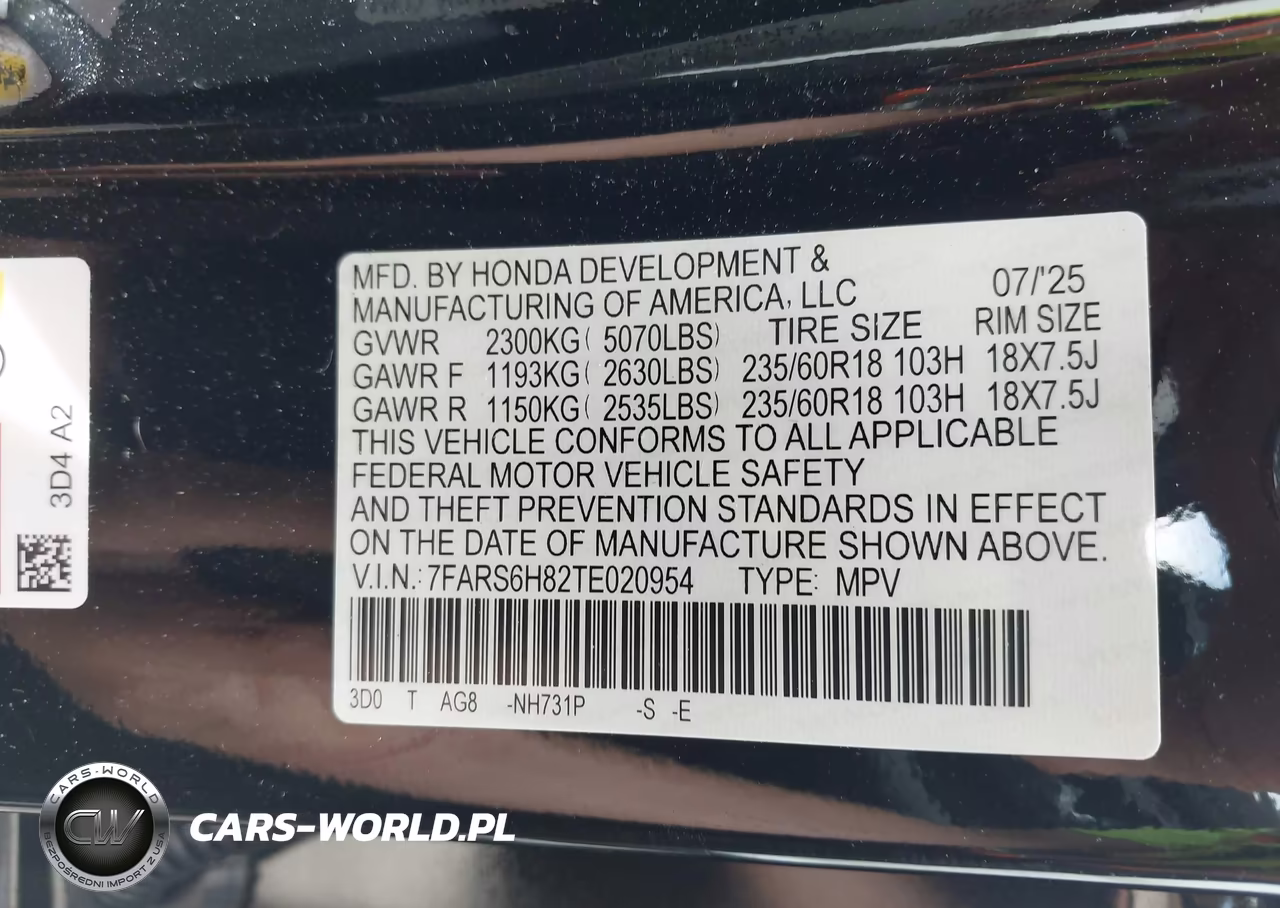 2026 Honda Cr-V Hybrid Awd Sport-L VIN:7FARS6H82TE020954 - 9