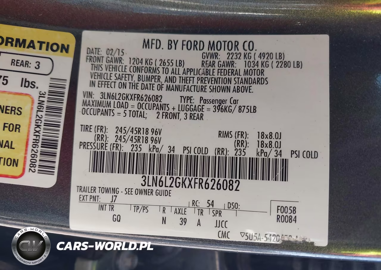 2015 Lincoln Mkz VIN:3LN6L2GKXFR626082 - 9