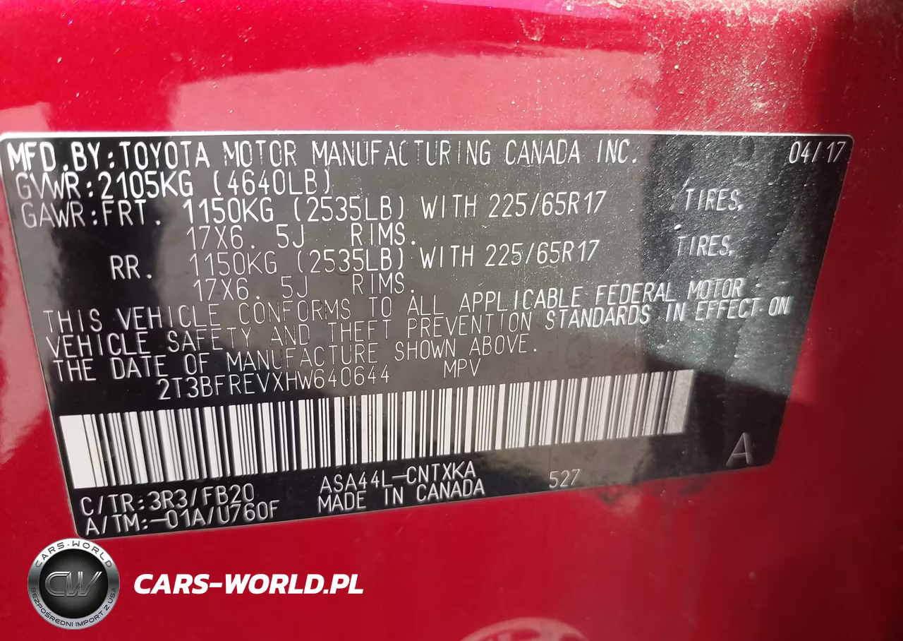 2017 Toyota Rav4 Le VIN:2T3BFREVXHW640644 - 9