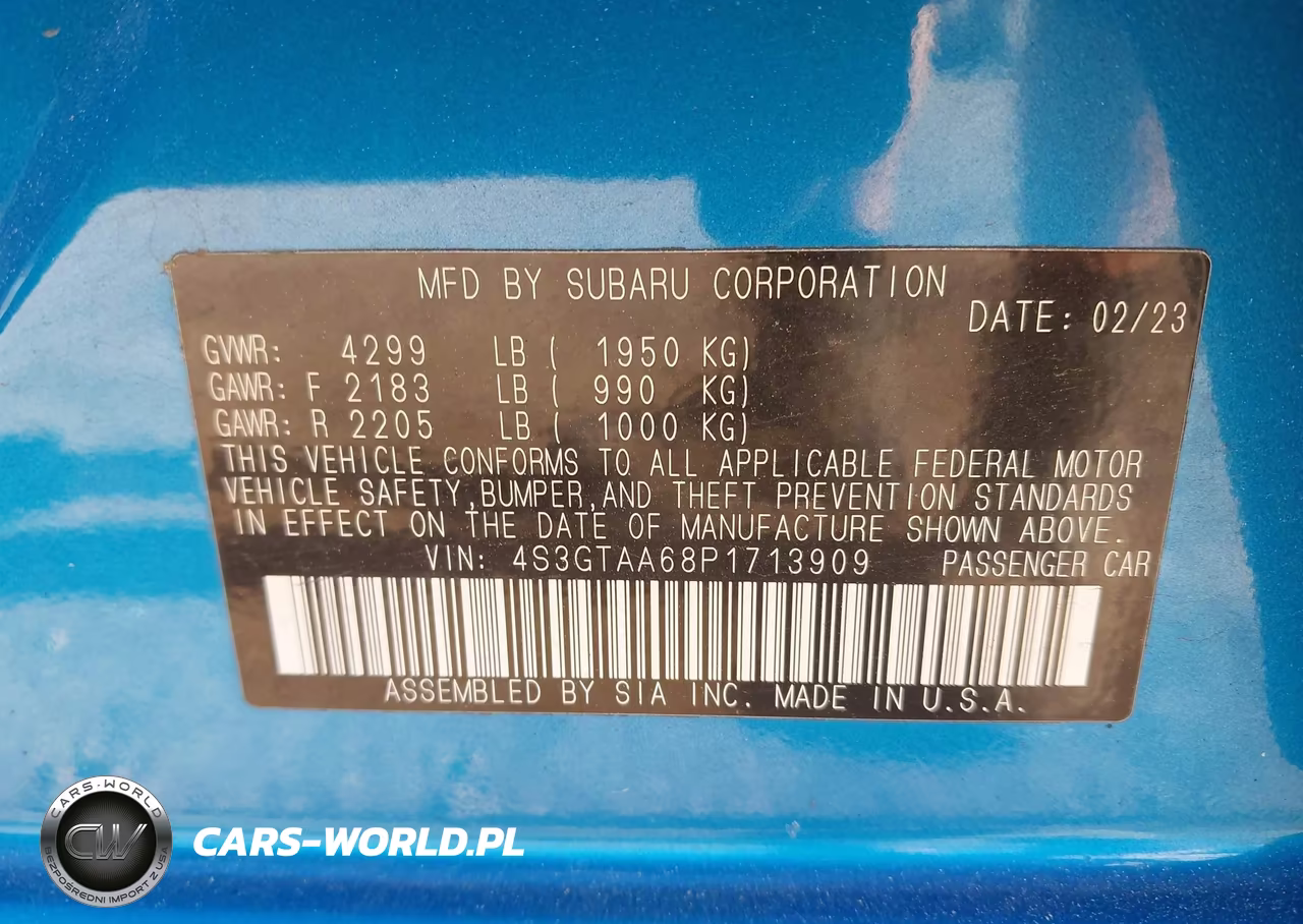2023 Subaru Impreza Base 5-Door VIN:4S3GTAA68P1713909 - 9