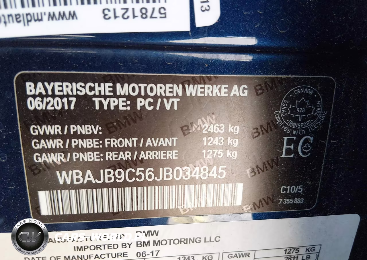 2018 BMW M550I xDrive VIN:WBAJB9C56JB034845 - 9