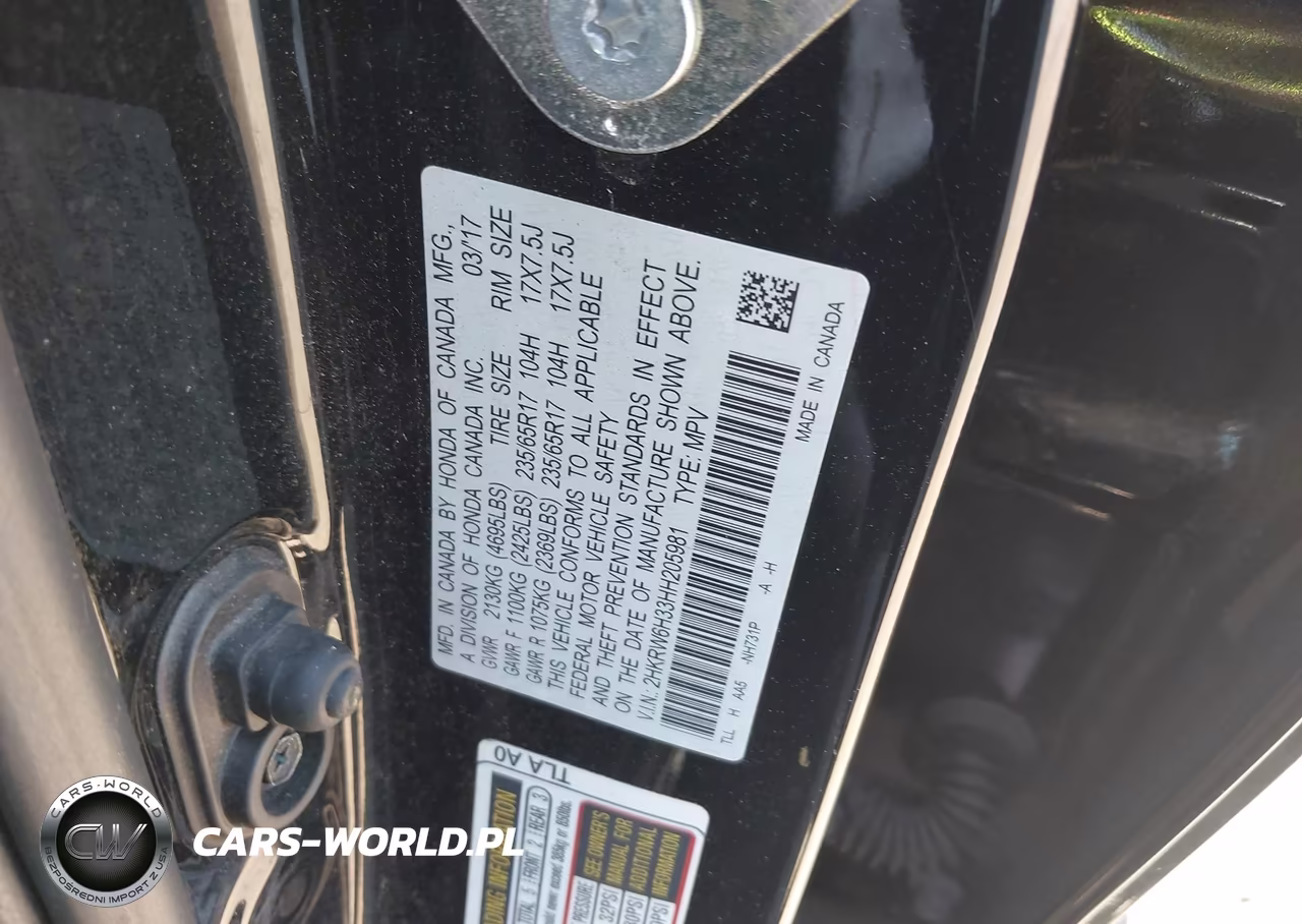 2017 Honda Cr-V Lx VIN:2HKRW6H33HH205981 - 9