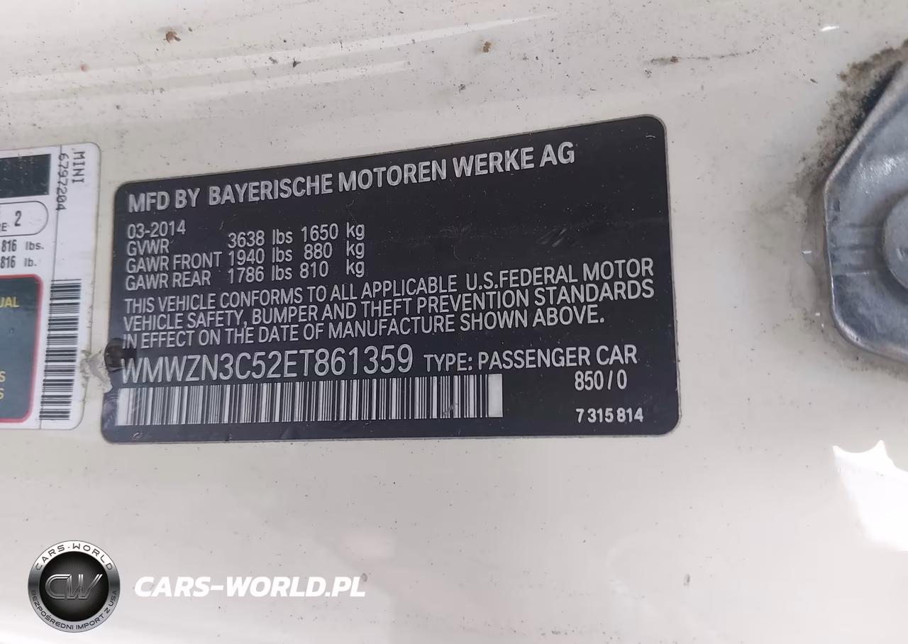 2014 Mini Convertible Cooper VIN:WMWZN3C52ET861359 - 9