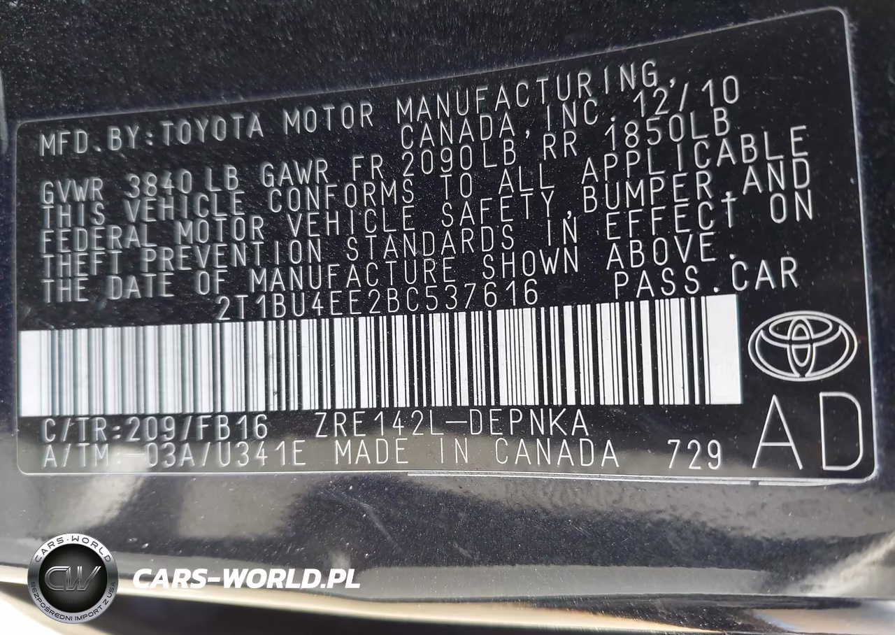 2011 Toyota Corolla Le VIN:2T1BU4EE2BC537616 - 9