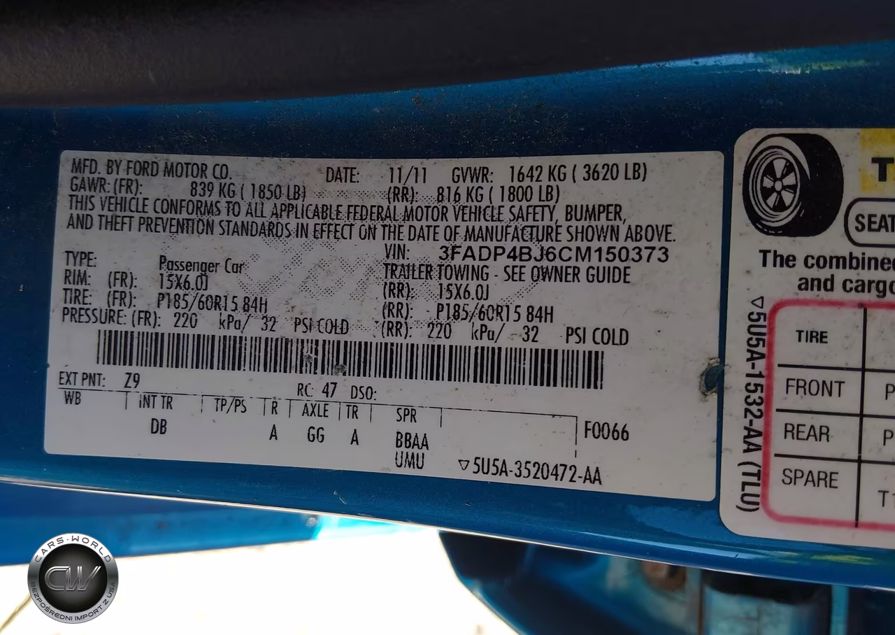 2012 Ford Fiesta Se VIN:3FADP4BJ6CM150373 - 9
